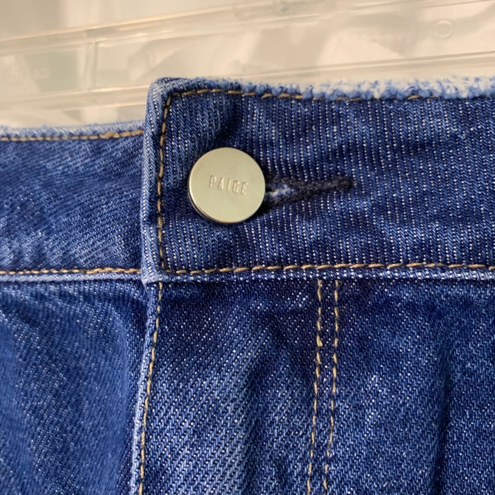 PAIGE Aideen Denim Mini Skirt SZ 14 - Picture 5 of 8